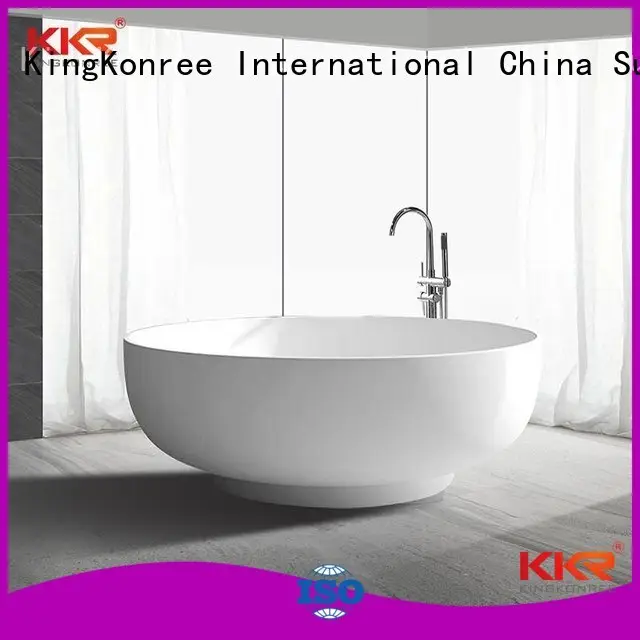KingKonree Brand kkrb011 big bathtub storage solid surface bathtub 1