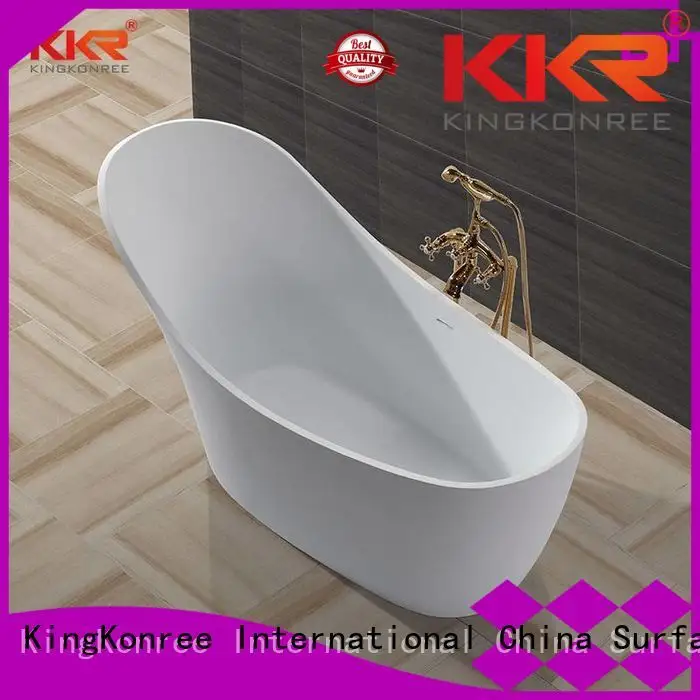KingKonree Brand bathtubs against custom Solid Surface Freestanding Bathtub 1