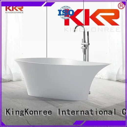 KingKonree Brand 150cm floor custom Solid Surface Freestanding Bathtub 1
