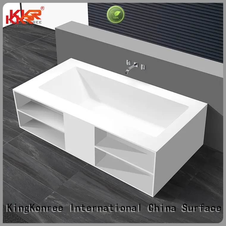 Wholesale modern white solid surface bathtub KingKonree Brand 1