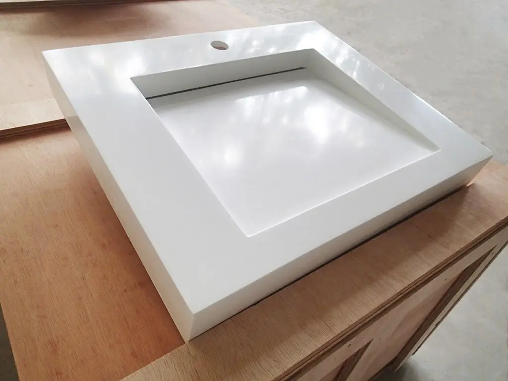 surface artificial surface wall mounted wash basins KingKonree Brand 3