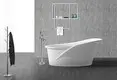 standing small afrtificial ellipse Solid Surface Freestanding Bathtub KingKonree Brand 2