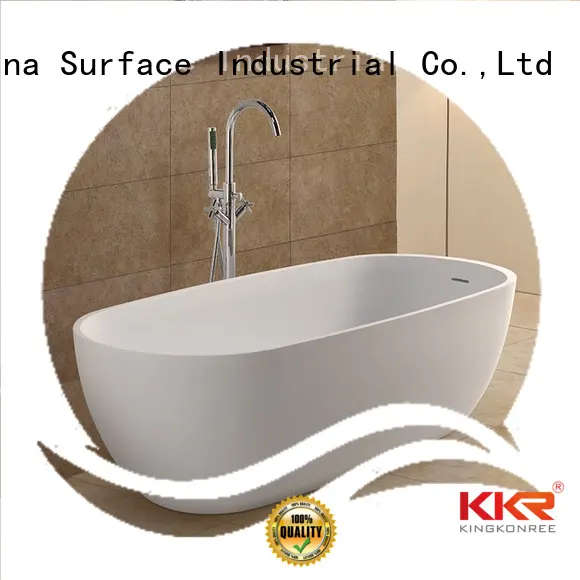 ellipse length Solid Surface Freestanding Bathtub sanitary standing KingKonree Brand 1