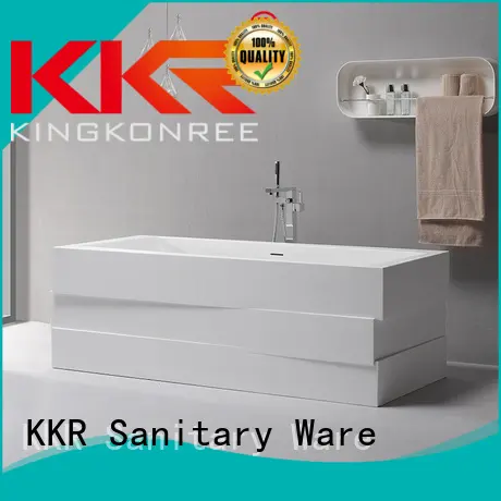 white b002c design solid surface bathtub length KingKonree Brand 1