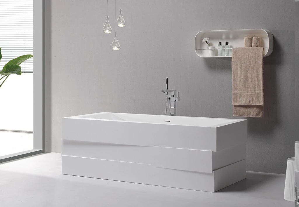 Solid Surface Freestanding Bathtub b021 standing artificial Warranty KingKonree 2