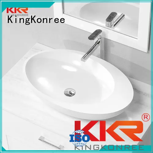 oval above counter basin rectangle above counter basins KingKonree Brand 1