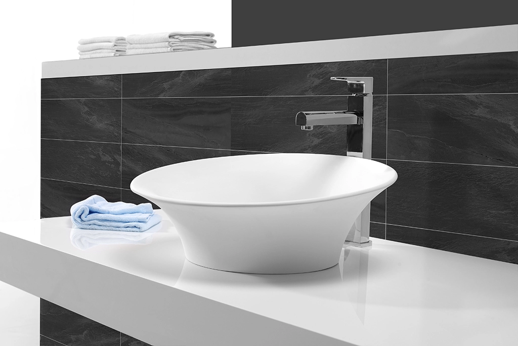 KingKonree Brand solid stone ware oval above counter basin square 2