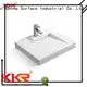 modern white acrylic KingKonree Brand wall mounted bathroom basin factory 1