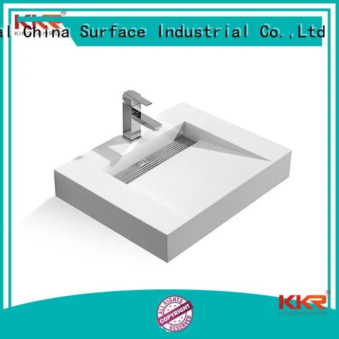 KingKonree Brand wall stone wall mounted bathroom basin fancy supplier 1
