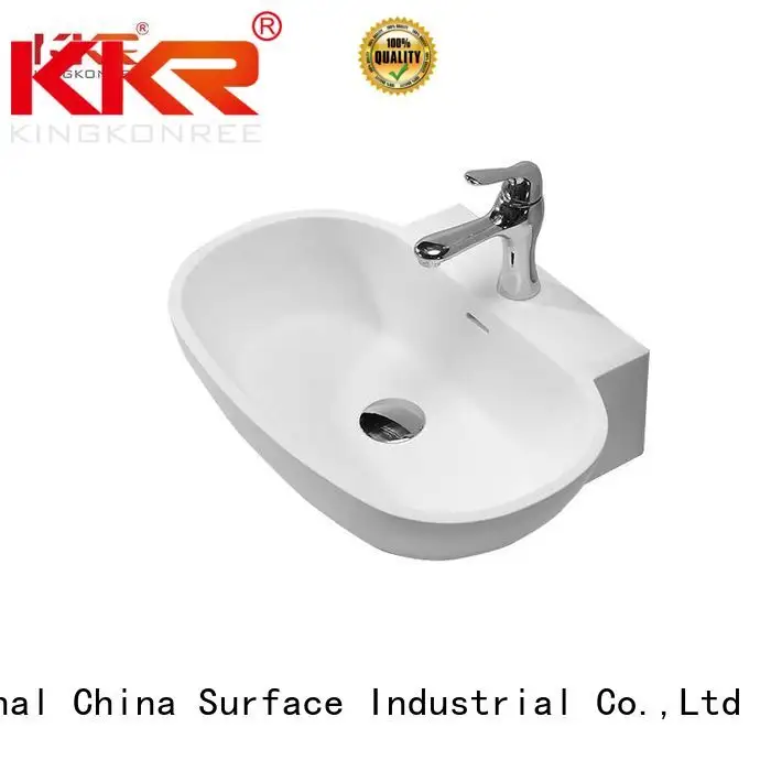 oval above counter basin counter solid wash KingKonree Brand 1