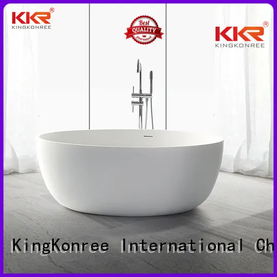 KingKonree Brand selling atrifial outside shape solid surface bathtub 1