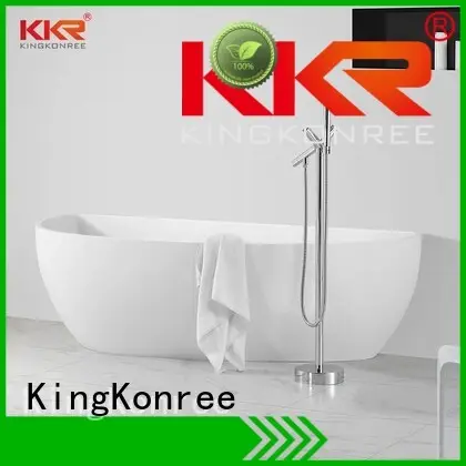 floor black OEM solid surface bathtub KingKonree 1