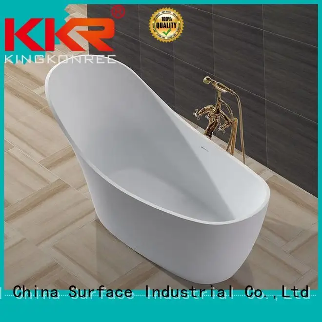 oval Custom floor b006 solid surface bathtub KingKonree b001 1