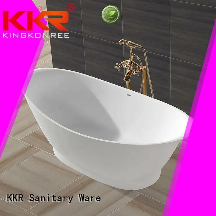 Solid Surface Freestanding Bathtub kkr furniture solid surface bathtub manufacture 1