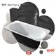 white rectangle Solid Surface Freestanding Bathtub acrylic standing KingKonree Brand 1