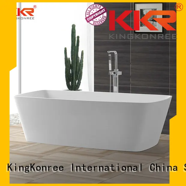 Solid Surface Freestanding Bathtub 190cm against solid surface bathtub inside company 1