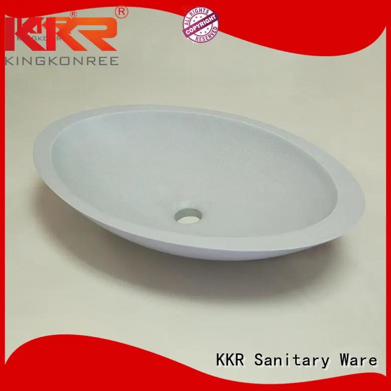 KingKonree Brand quality artificial counter custom oval above counter basin 1