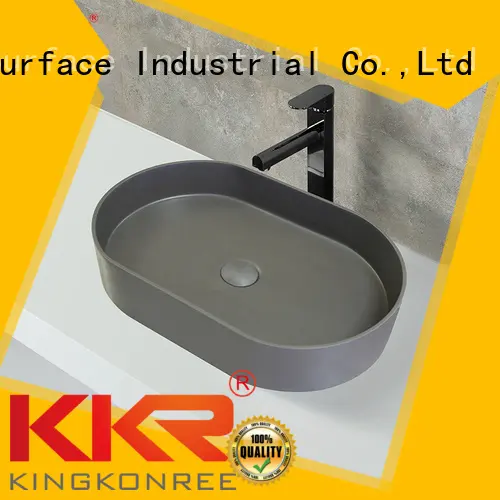 solid wash oval above counter basin KingKonree manufacture 1
