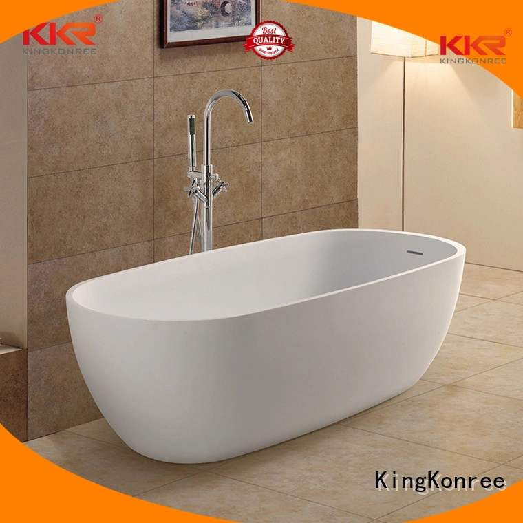 Solid Surface Freestanding Bathtub rectangle ware b003 KingKonree Brand solid surface bathtub 1