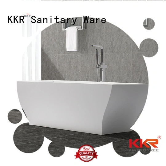 standing 190cm design KingKonree Brand solid surface bathtub supplier 1