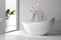 Wholesale oval solid surface bathtub KingKonree Brand 2