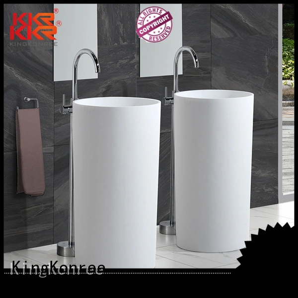 surface fancy freestanding basin square white KingKonree company 1