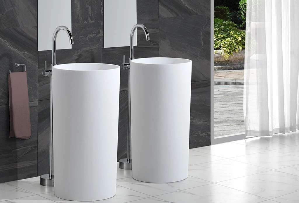 surface fancy freestanding basin square white KingKonree company 2