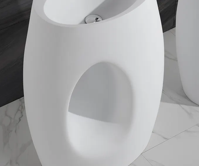 quality surface KingKonree Brand bathroom free standing basins 3