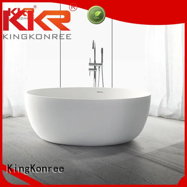 Quality KingKonree Brand Solid Surface Freestanding Bathtub shape b002c 1