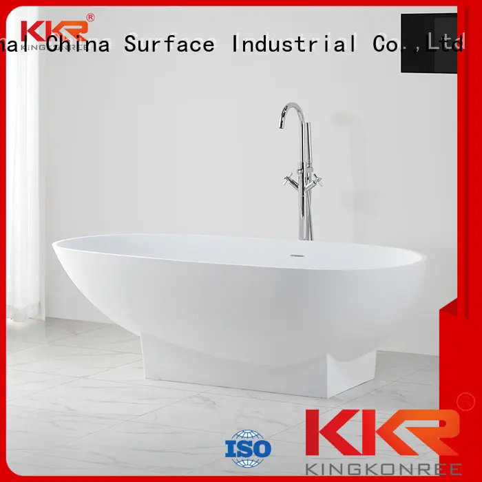 outside against b021 solid surface bathtub tub KingKonree 1