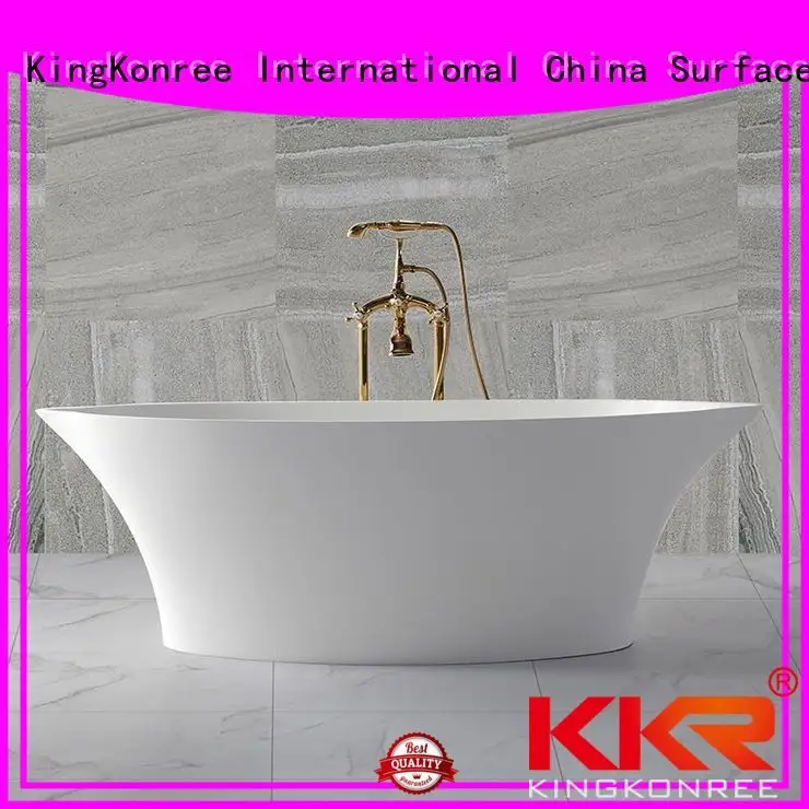 diameter atrifial Solid Surface Freestanding Bathtub KingKonree manufacture 1