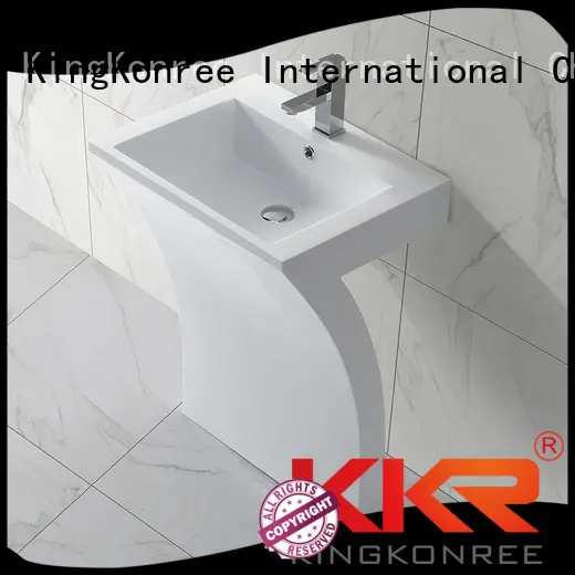 standing white faux ware KingKonree Brand freestanding basin supplier 1