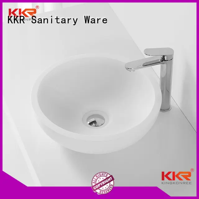 oval above counter basin square bathroom KingKonree Brand 1