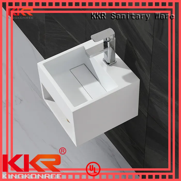 resin unique KingKonree Brand wall mounted wash basins 1