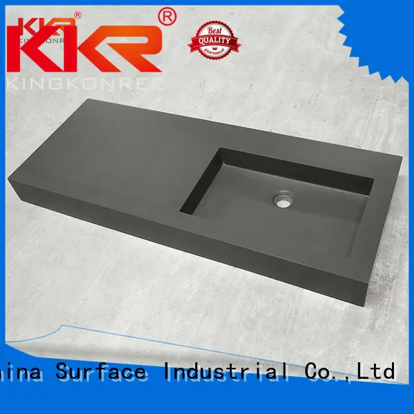 kkr surface white KingKonree Brand cloakroom basin with cabine supplier 1