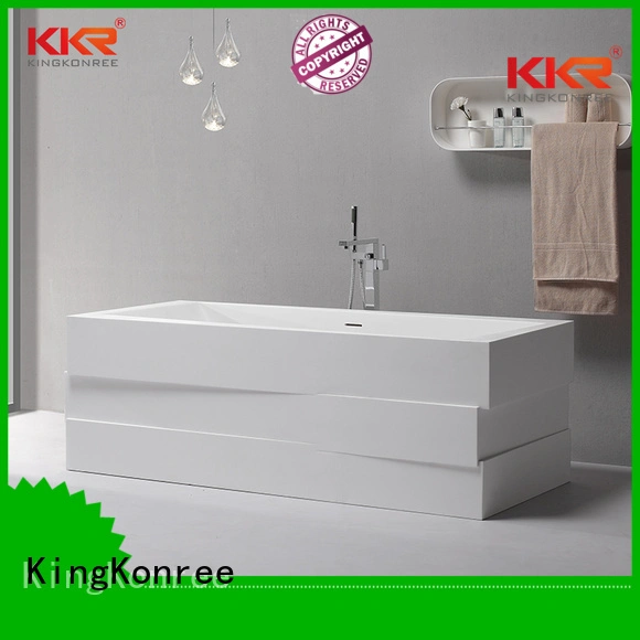 Solid Surface Freestanding Bathtub b021 standing artificial Warranty KingKonree 1
