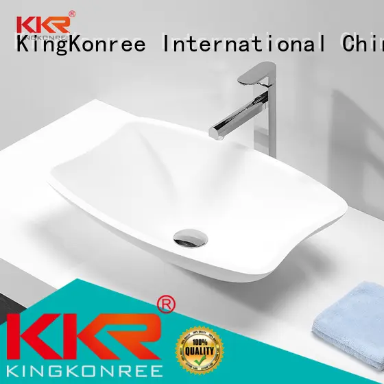 artificial oval above counter basin bathroom KingKonree company 1