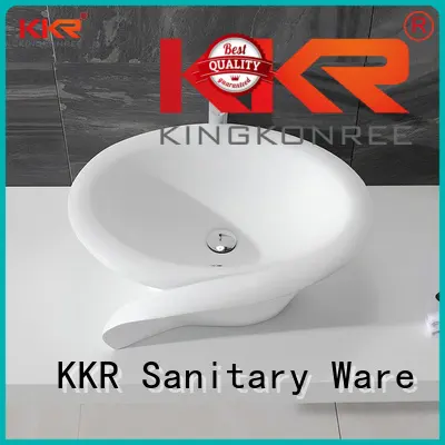 KingKonree Brand white oval above counter basin counter supplier 1