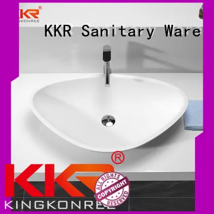 oval above counter basin counter artificial basin KingKonree Brand company 1