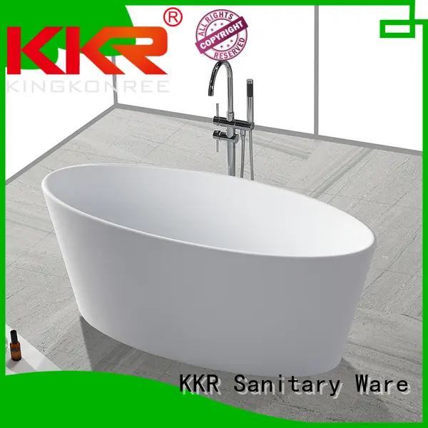 Quality KingKonree Brand Solid Surface Freestanding Bathtub black 1
