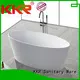 Quality KingKonree Brand Solid Surface Freestanding Bathtub black 1