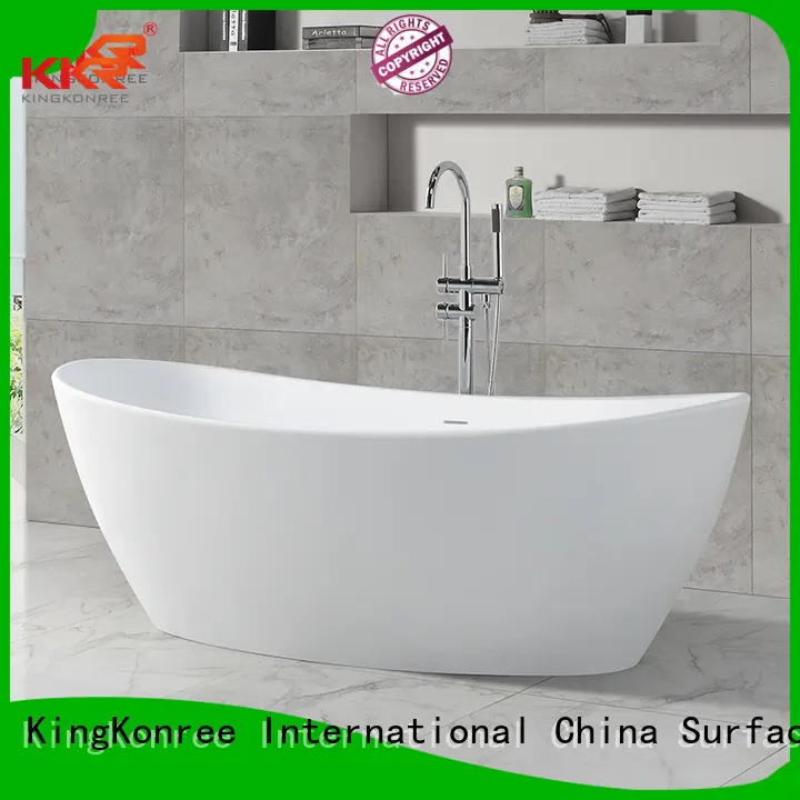 b008 bath round Solid Surface Freestanding Bathtub KingKonree Brand 1