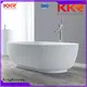 white against length Solid Surface Freestanding Bathtub KingKonree Brand 1