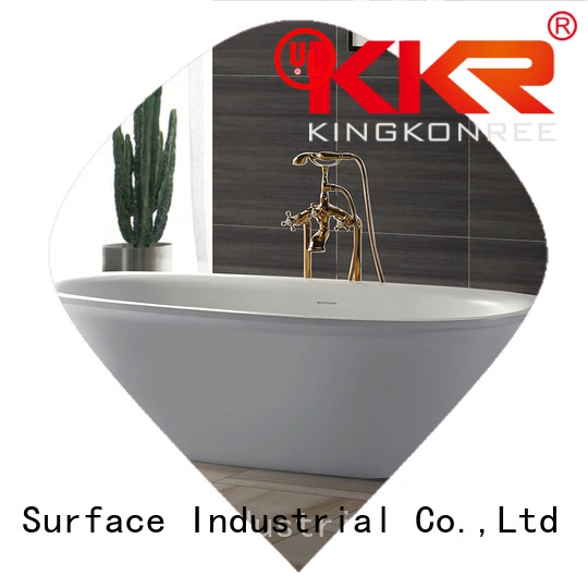 Custom stone solid surface bathtub stone resin soaking tub KingKonree 1