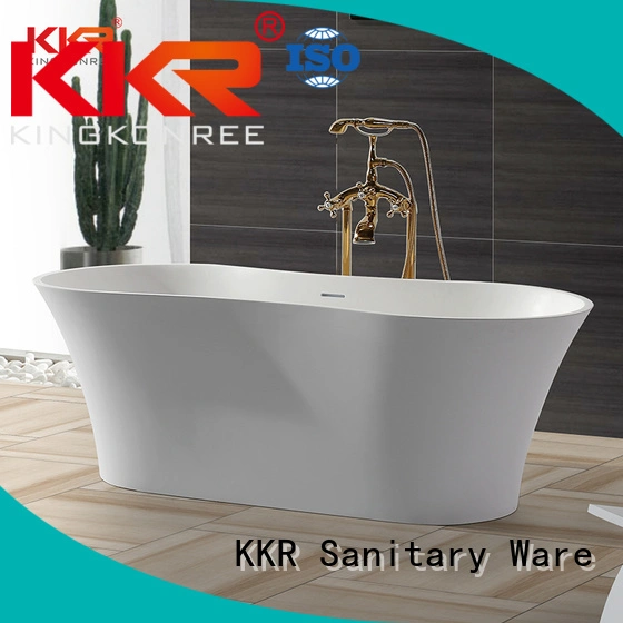 KingKonree Brand design Solid Surface Freestanding Bathtub 150cm supplier 1