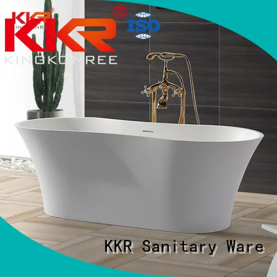 KingKonree Brand design Solid Surface Freestanding Bathtub 150cm supplier 1