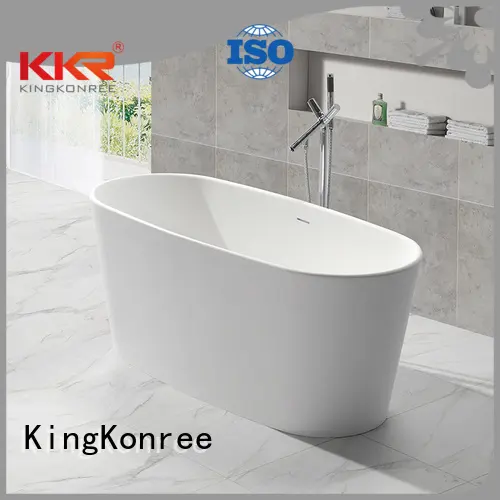 floor 150cm black KingKonree Brand solid surface bathtub 1