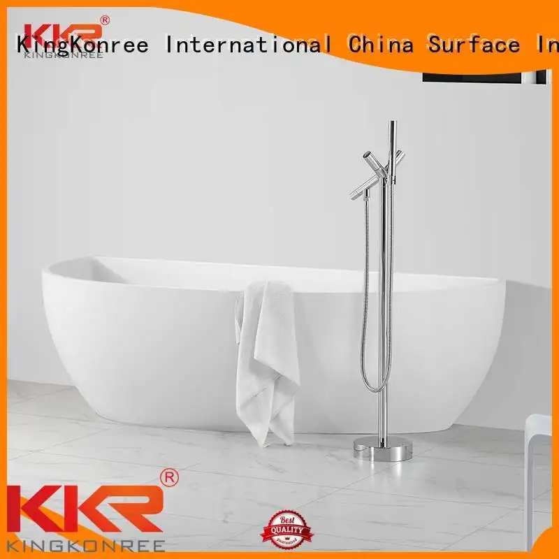 oval tub renewable KingKonree Brand Solid Surface Freestanding Bathtub manufacture 1