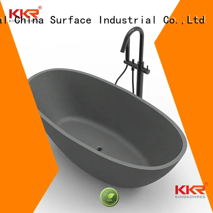 KingKonree Brand renewable royal Solid Surface Freestanding Bathtub 1