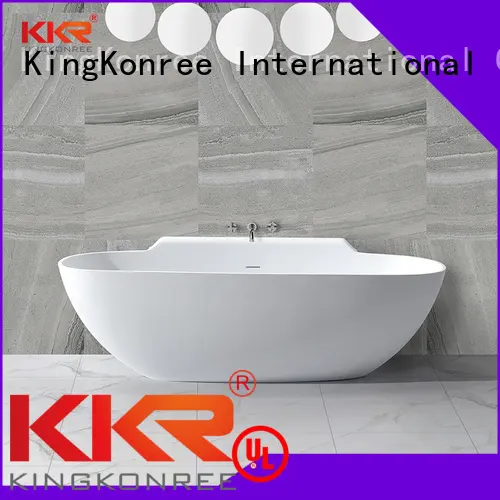 b010 polymarble b003 KingKonree Brand Solid Surface Freestanding Bathtub factory 1